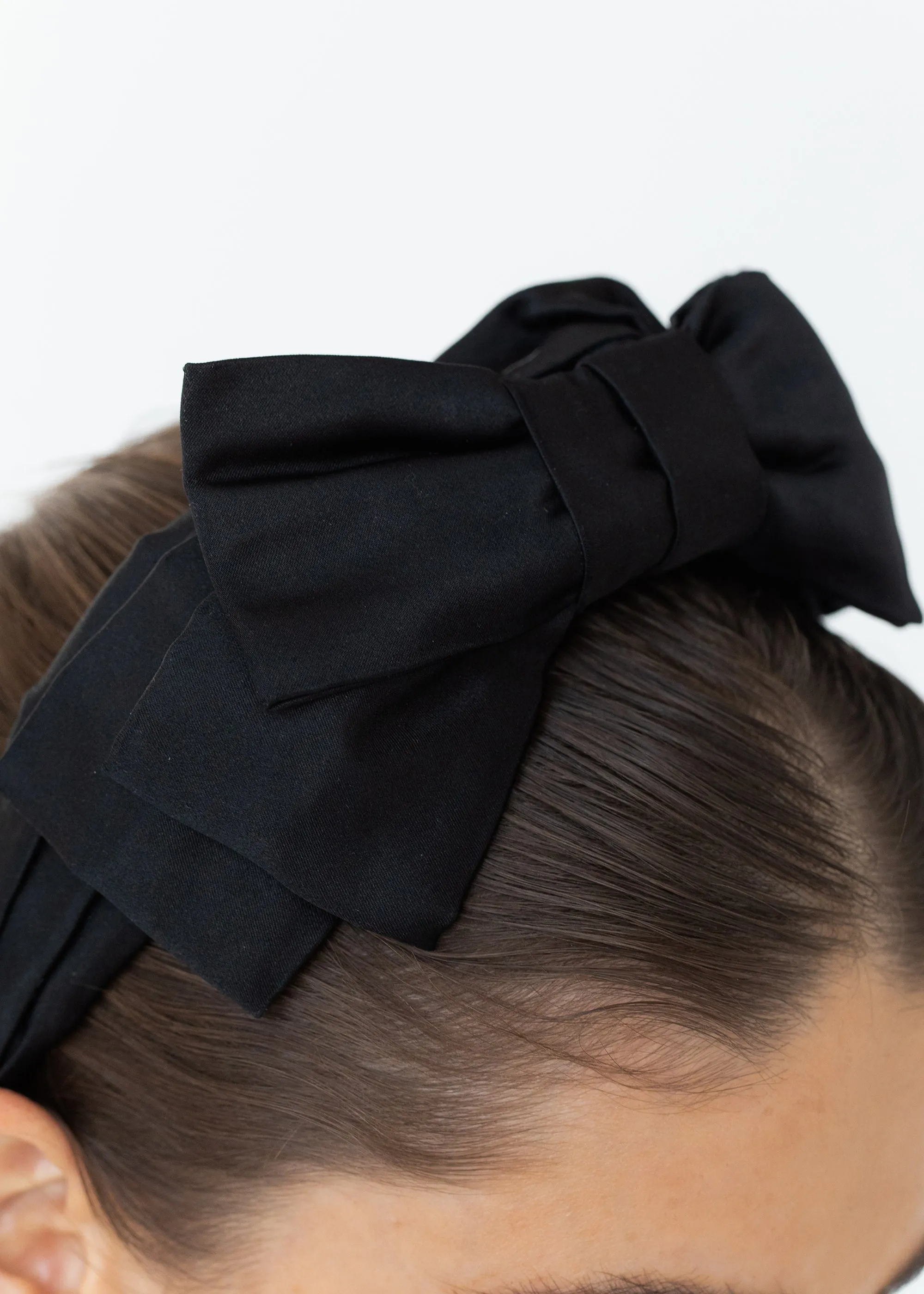 Karmen Bow Headband -- Black