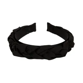 Knotty Headband in Black Satin