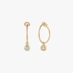 Little Bezel Hoop Earrings