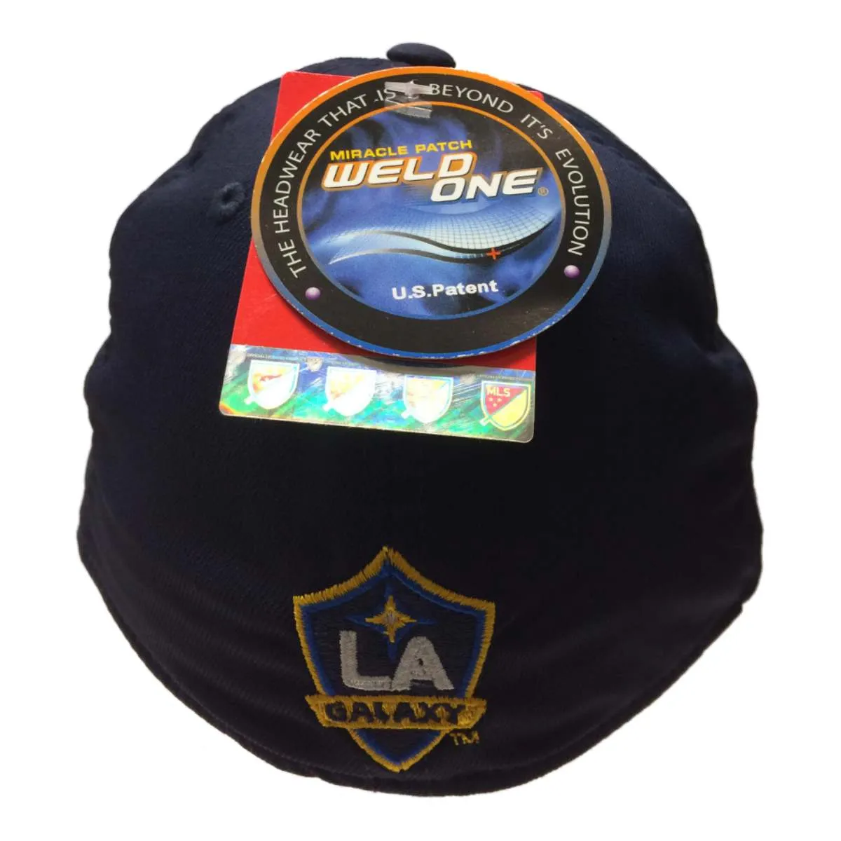 Los Angeles Galaxy Adidas FitMax70 Navy Structured Fitted Baseball Hat Cap (S/M)