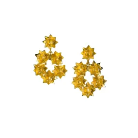 Lotus Wreath Earrings - Gold