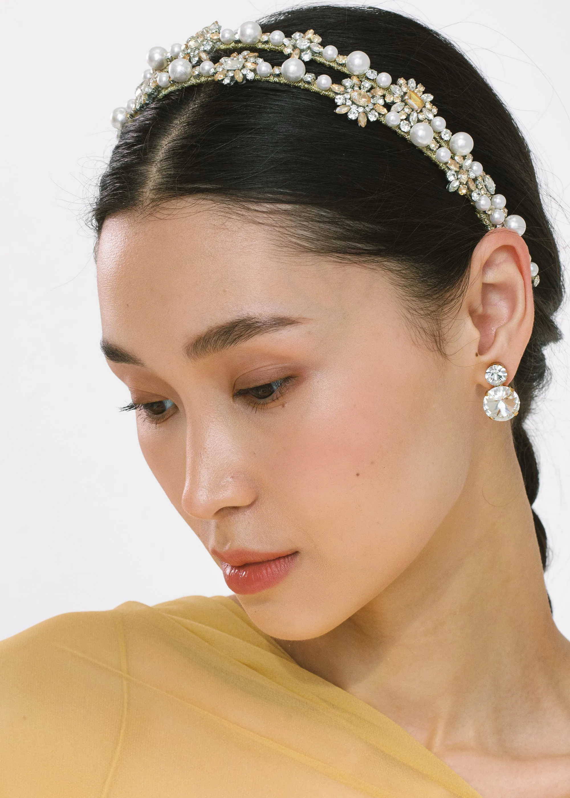 Manon Headband -- Crystal Pearl