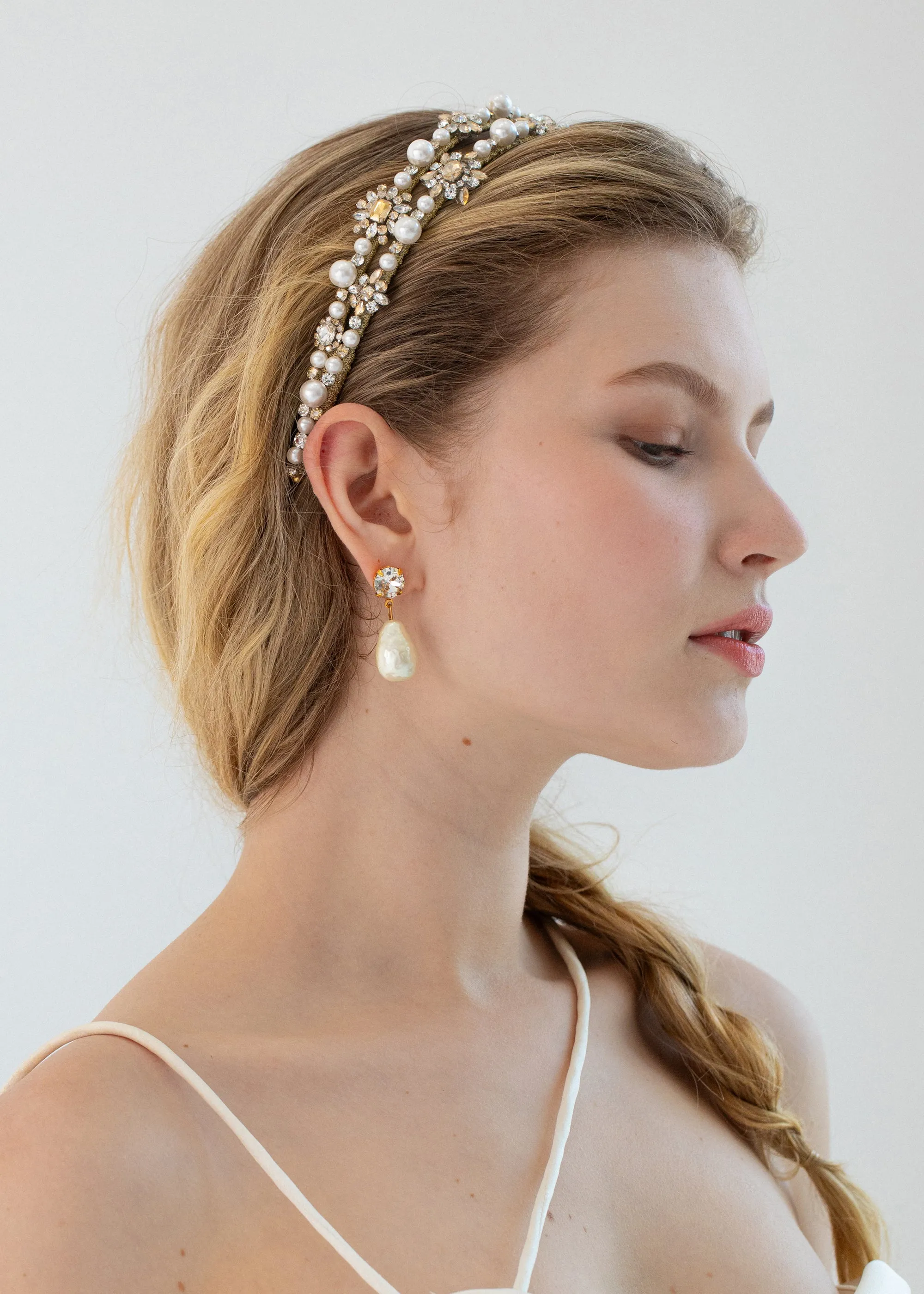 Manon Headband -- Crystal Pearl