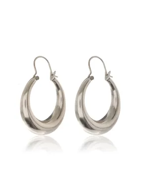 Martina Tube Hoops- Silver