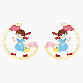 N2 - ANOZ103 The Wizard Of Oz Dorothy Asymmetrical Post Earrings