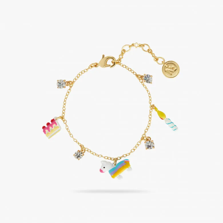 N2 - AQPP201 Cake, Piñata and candle charm bracelet