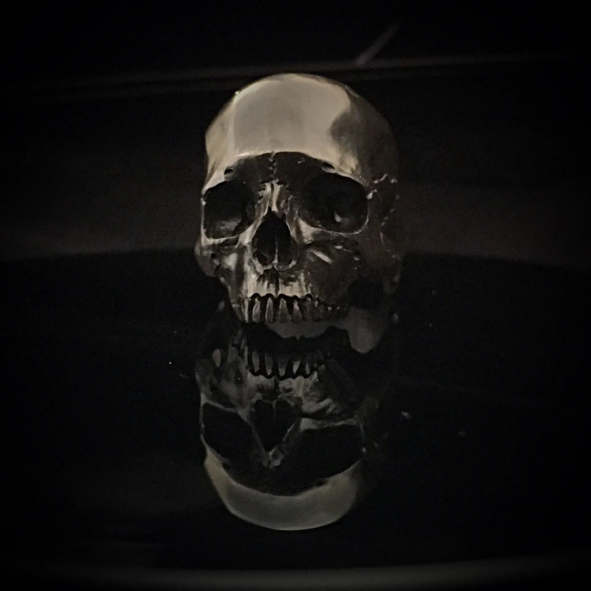 Night Marble Skull Ring