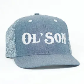 Ol' Son Light Denim Paisley Flatbill