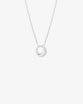 Orbit drop necklace silver