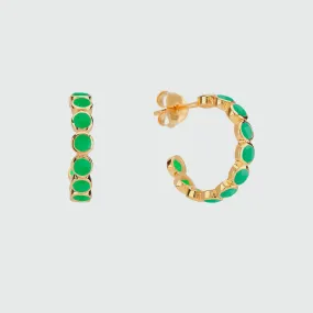 Ortigia Chrysoprase & Gold Vermeil Hoop Earrings