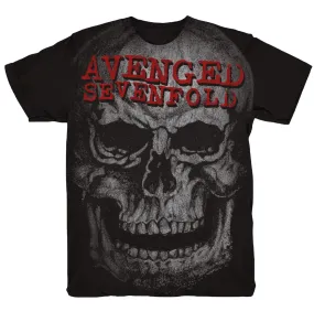 Oversized Red Avenged Skull - Tee