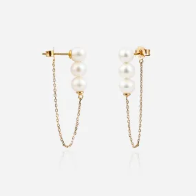 PEARL CHAIN EARRINGS