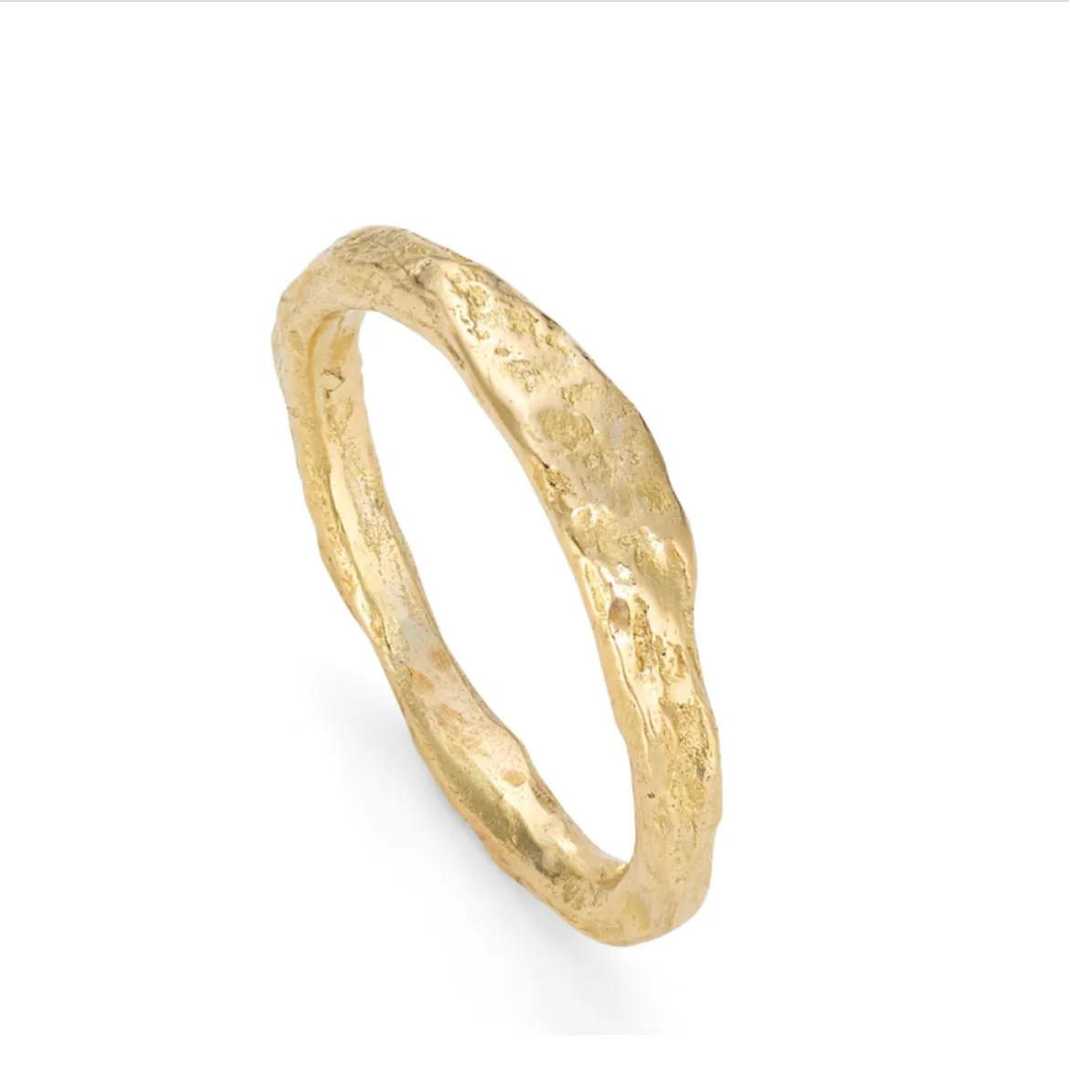 Plateau Wedding Band 18ct Gold