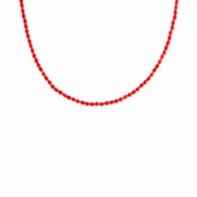 Red Glass Beaded Necklace - SISTER x KAMAYKO