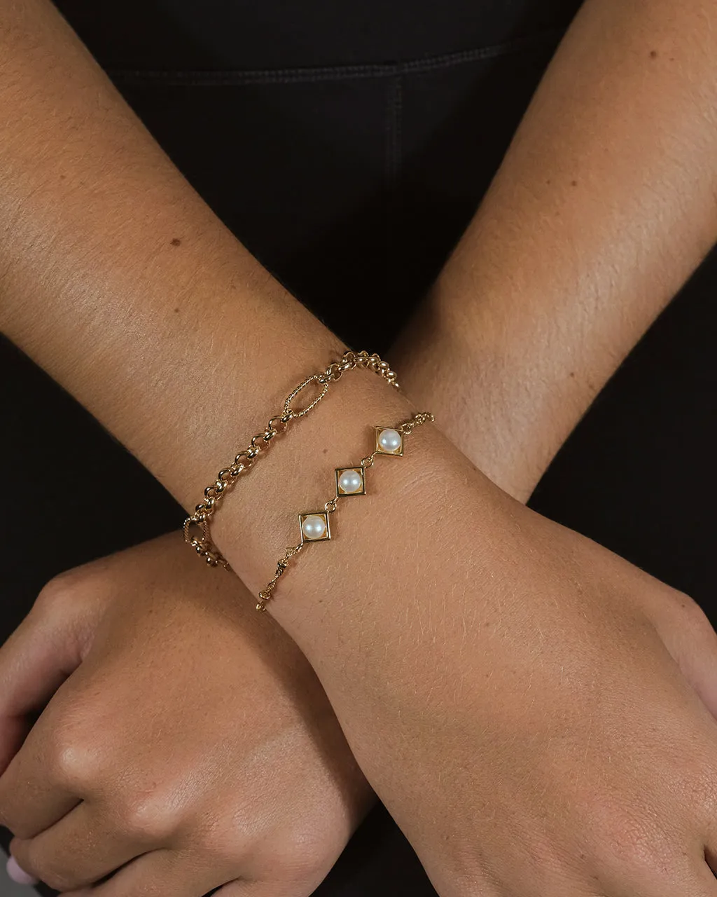 Reine Triple Pearl Bracelet Set