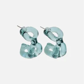 Ribbon Hoop Earrings