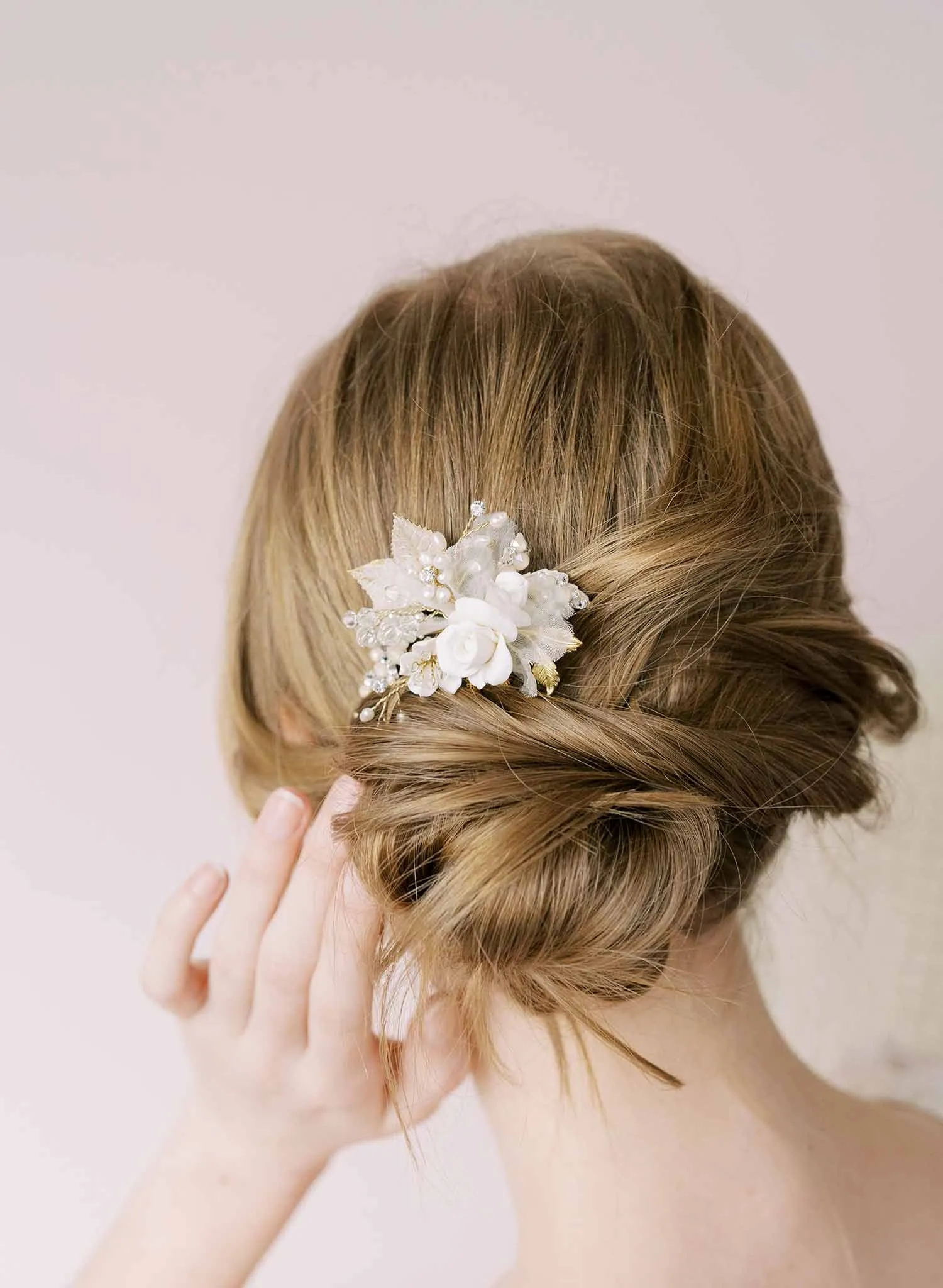 Romantic rose bridal hair pin - Style #2176