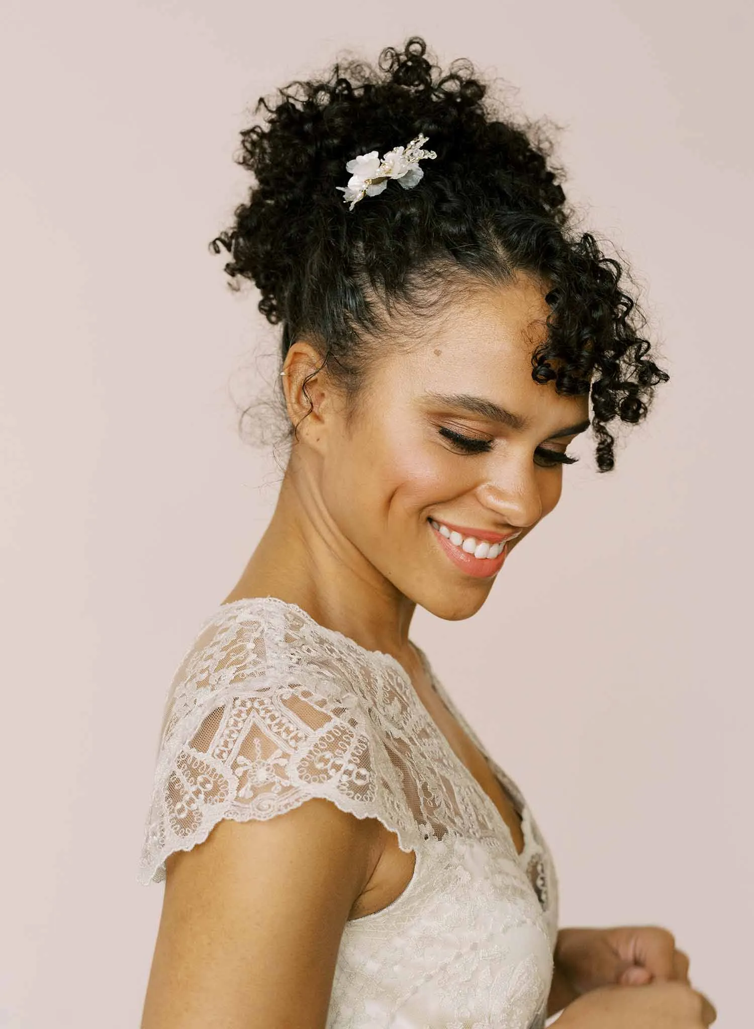 Romantic rose bridal hair pin - Style #2176