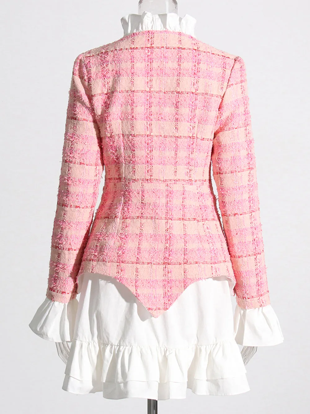 SANE Tweed Dress & Skirt Set in Pink