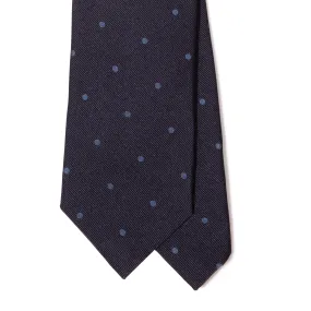 Silk Woven Reppe Dot Tipped Tie