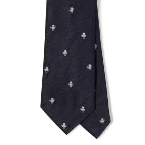 Silk Woven Robot Tipped Tie