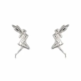 Silver Fairy Stud Earrings