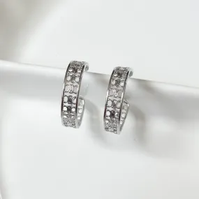 Silver Radiance Hoop Earrings