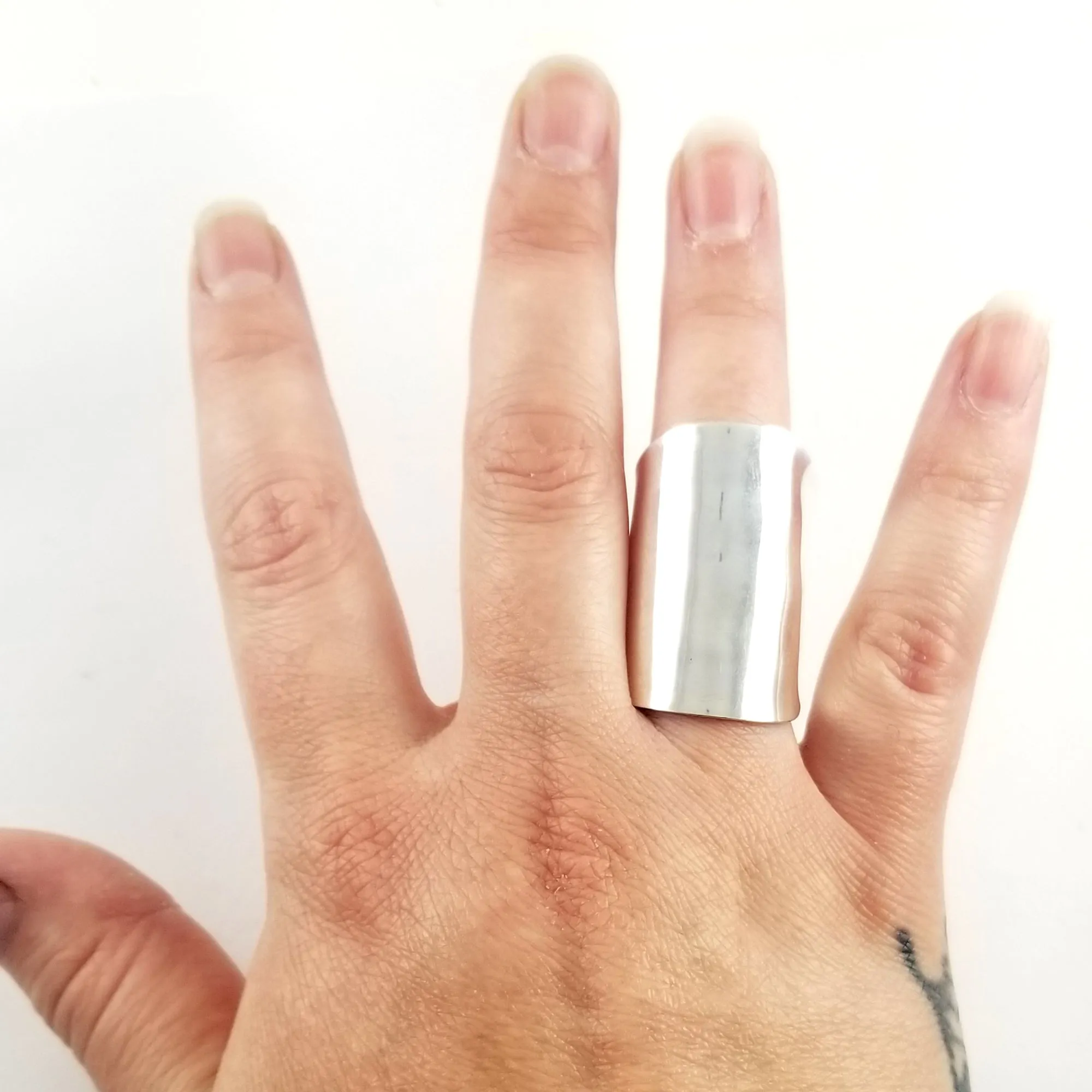 Silver Shield Spoon Ring Your Size