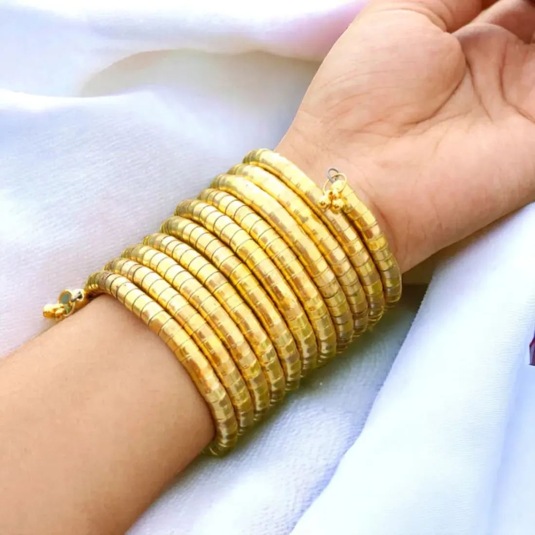 Spiral Oxidised Bangles, Gold