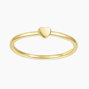 Stackable Gold Plated Heart Ring