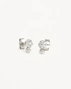 Sterling Silver Stardust Soul Stud Earrings