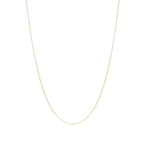 Thin Rolo Chain Necklace - Gold